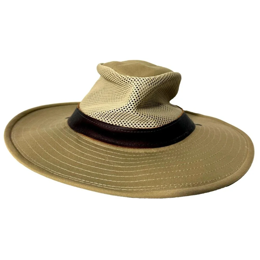 Henschel Safari Sun Hat Wide Brim Mesh Crown Outdoor Hiking Fishing Hat Medium